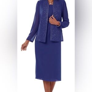 E.Y. Especially Yours Boutique purple two-piece dress Sz 14